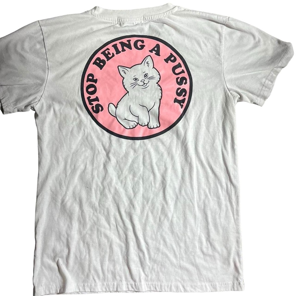 Sit Crane White & Pink Graphic Tee